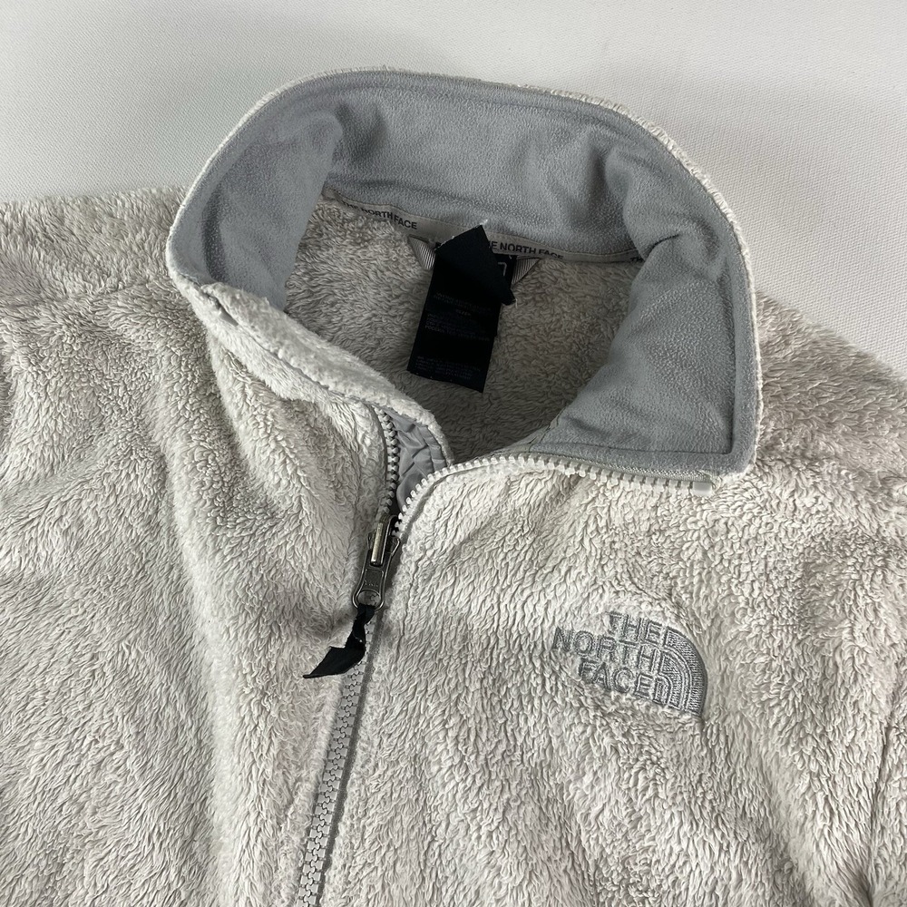 The North Face Jacket Womens Small White Full Zip Fuzzy Osito‎ Sweater Ladies